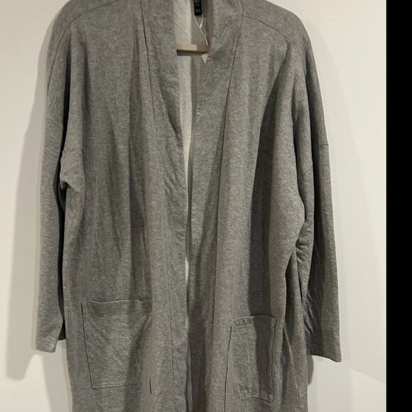 Eileen Fisher Long Cardigan with pockets Size 2x in Gray Color - Picture 1 of 9